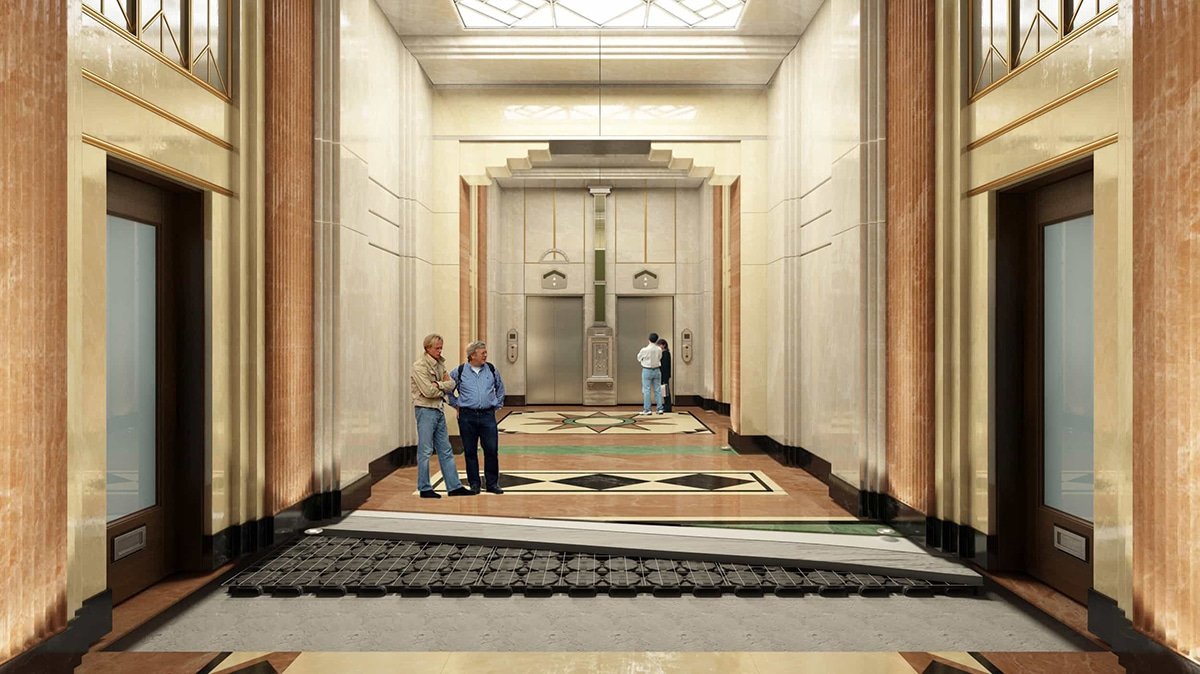 Elevator/Staircase Hallway Fill Render
