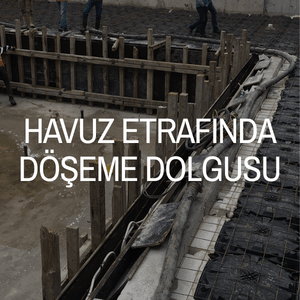 havuz etrafında döşeme dolgusu